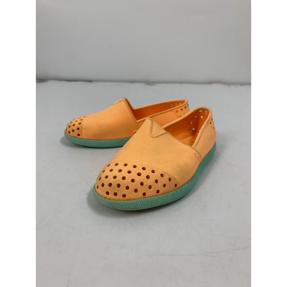 Native Girl's The Verona Slip On Flat Loafer Sage Green Neon Yellow Size 9